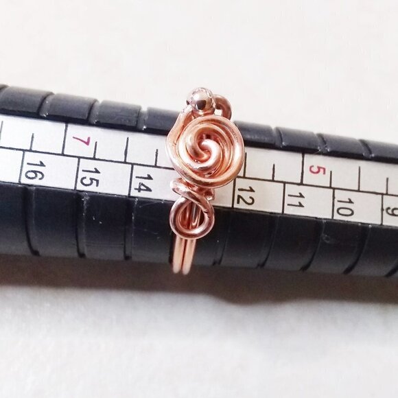 Handmade! Unique + Eclectic ~ Copper Wire Wrapped Ring - Sz 6! No Two Are Alike! - Picture 4 of 7